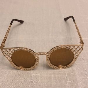 Cute Gold Funky Sunglasses